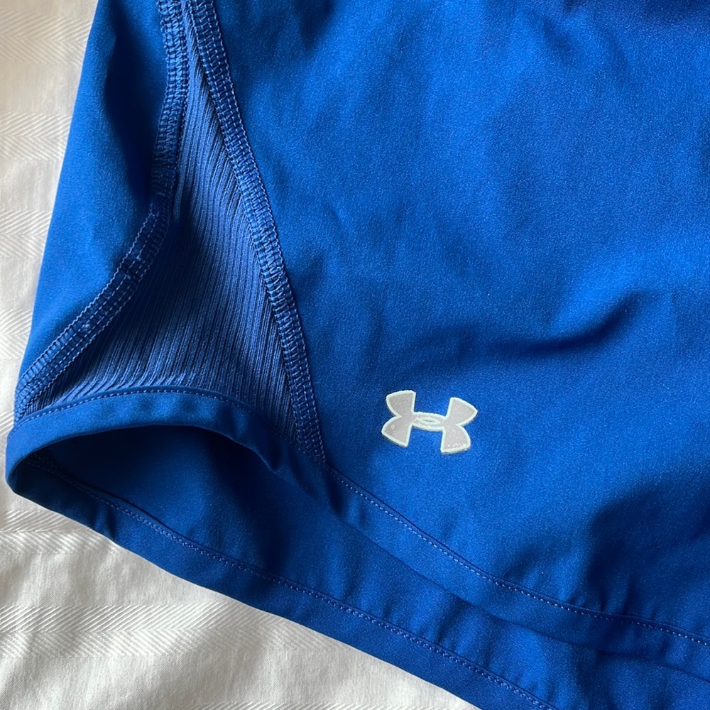 Under Armour Blue Athletic Shorts, lightly worn - Picture 4 of 7